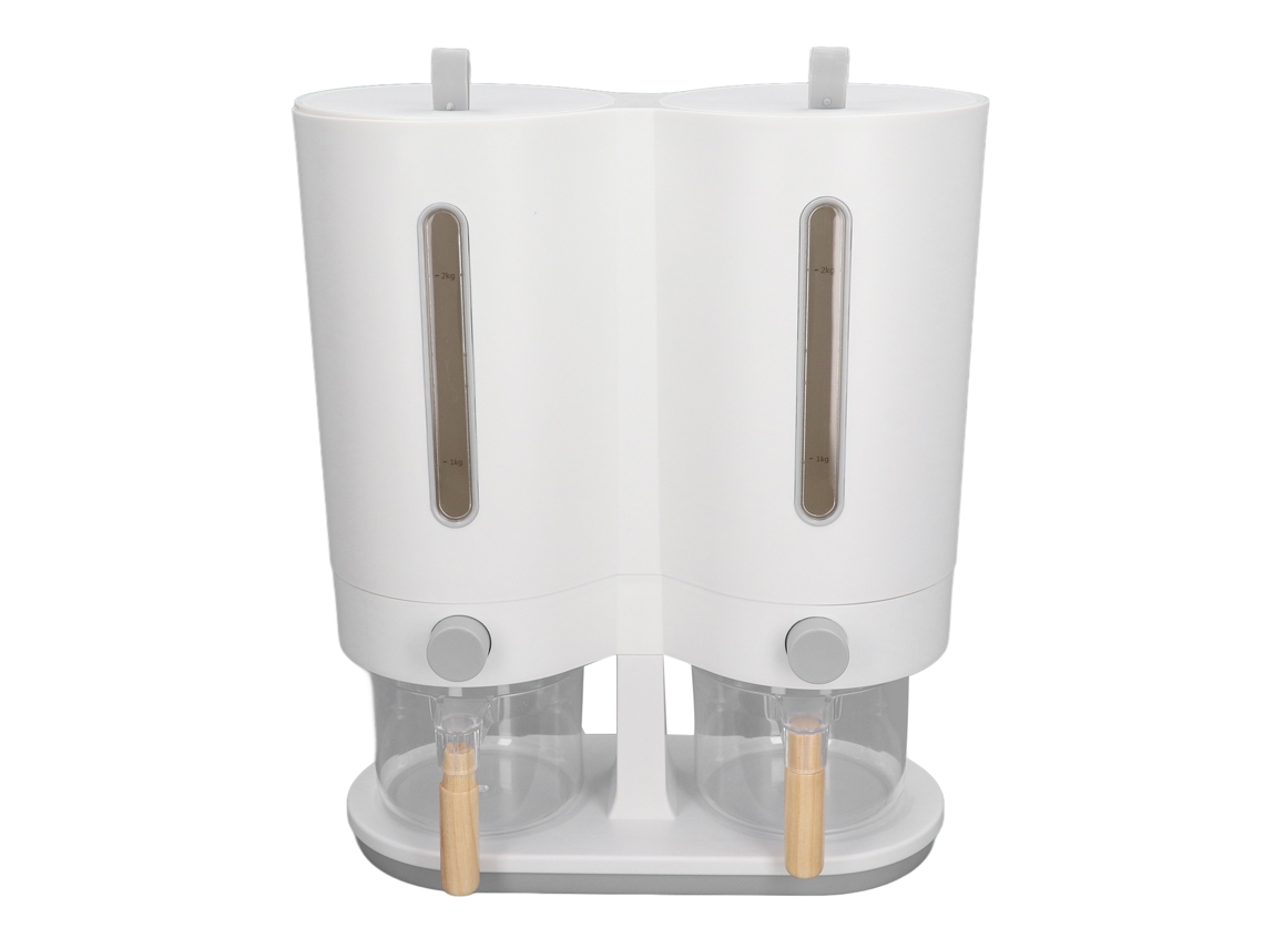 Cubo de arroz japonés de 5 kg, cubo doble para almacenar granos de cocina