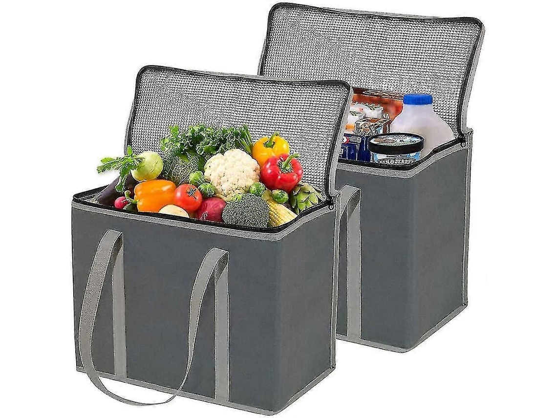 Bolsas de compra plegables reutilizables, bolsa térmica aislante, bolsa de hielo grande GOKOCO