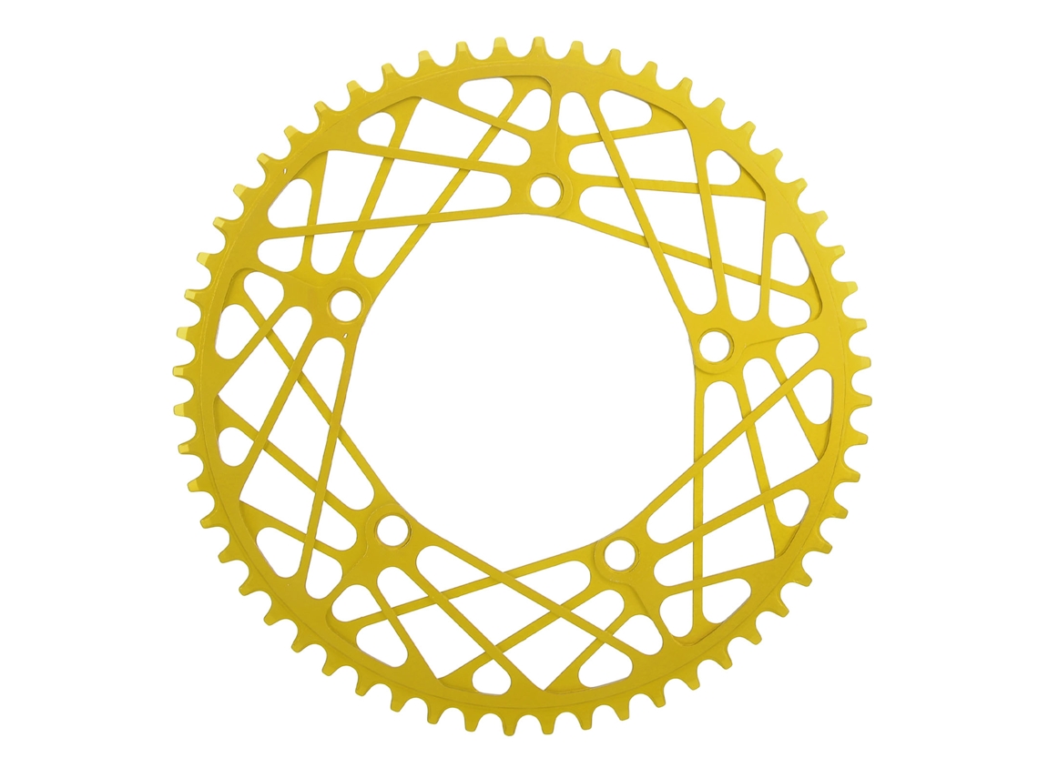 Vlrla-placa De Cadena Bicicleta 56t Aluminio Ligera Resistente Al Desgaste, Piñón De Disco Sencillo Accesorio Bicicleta Amarillo