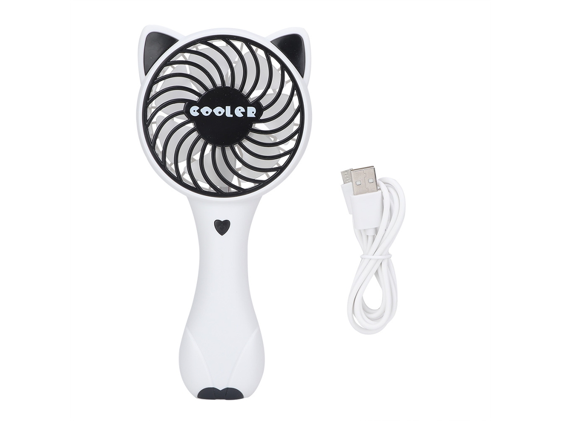 Ventilador portátil ajustable recargable por USB - Blanco