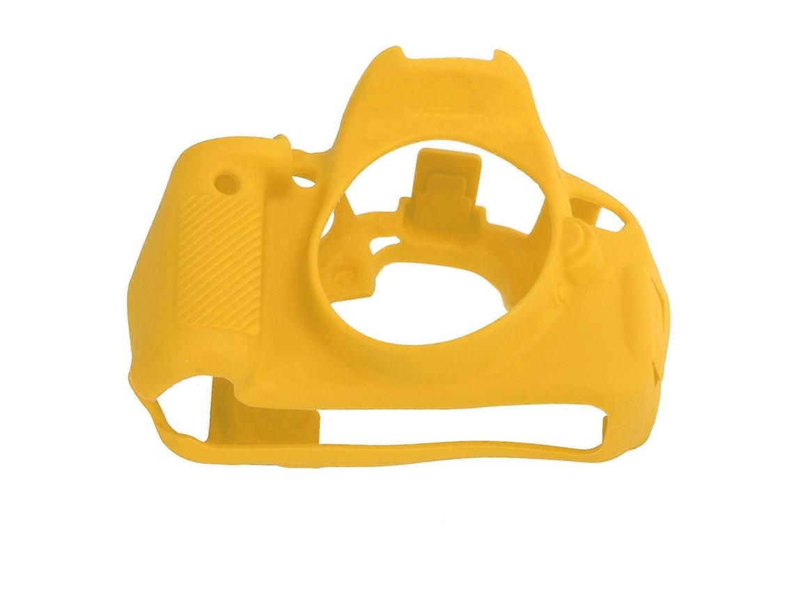 Funda protectora de silicona para cámara EOS 600D, color amarillo Saisiyiky