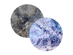 Posavasos de corcho de cerámica, absorbentes, paquete de 2, 4 pulgadas. TRUYUETY