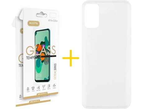 Carcasa + 2 Protectores de Pantalla para Samsung Galaxy S22 Plus 5G ACCETEL Transparente Claro