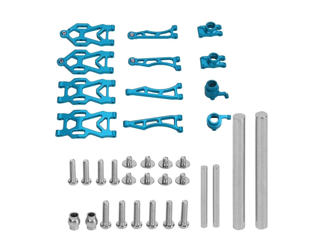 Kit de brazos de suspensión de aluminio para coche RC Qukaim 1/16, color azul, para Scy16101pro 16102vayotoy