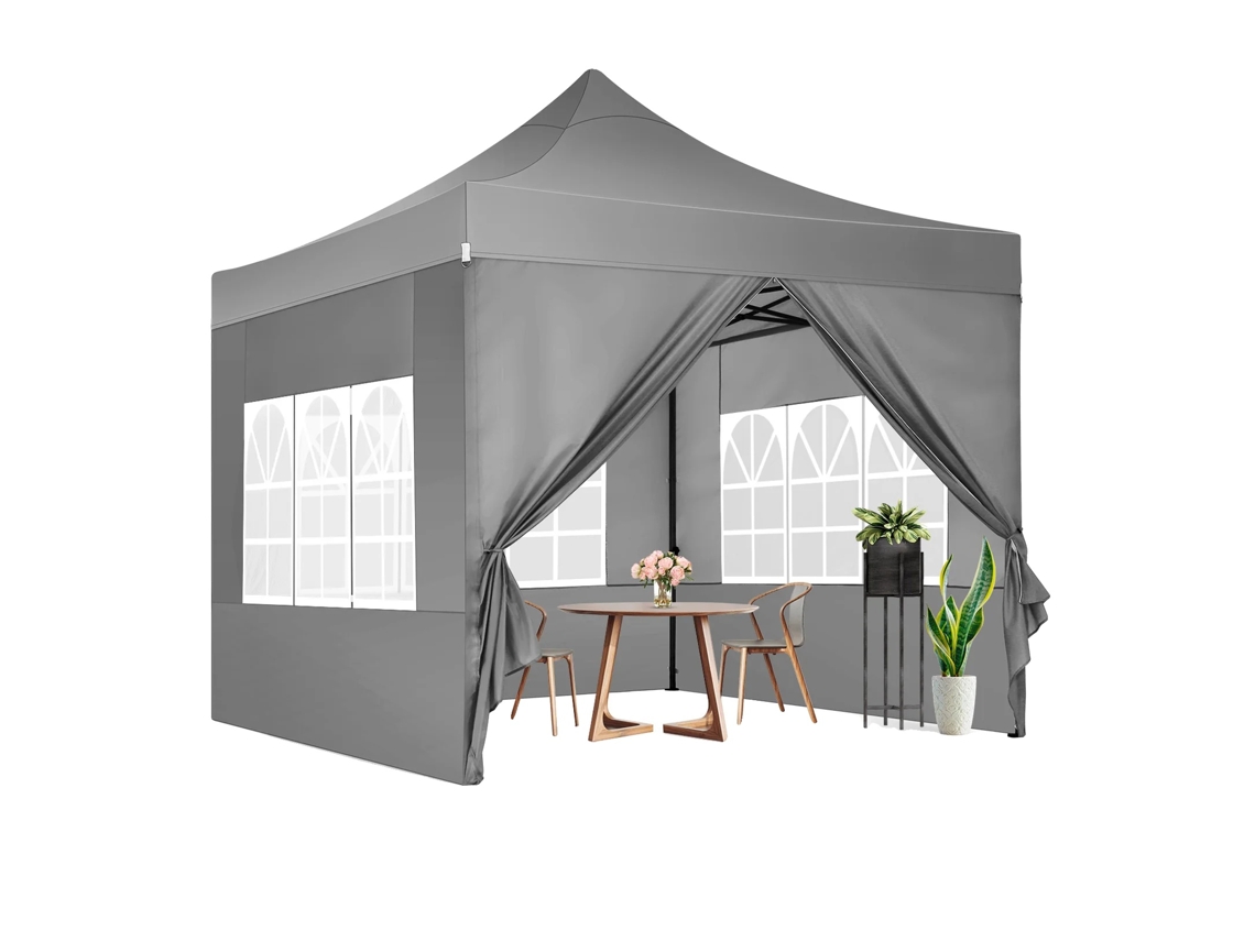 Gazebo impermeable y portátil, color gris OEM