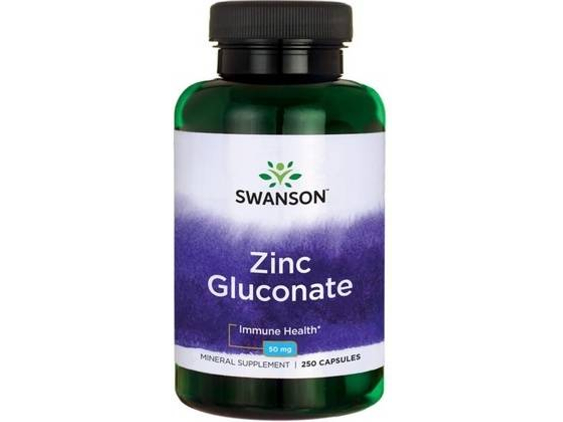Complemento Alimentar SWANSON Gluconato De Zinco Swanson (250 cápsulas de 50mg)