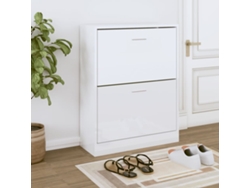 Zapatero Organizador 63X24X81 Cm Derivados de Madera Blanco Brillante