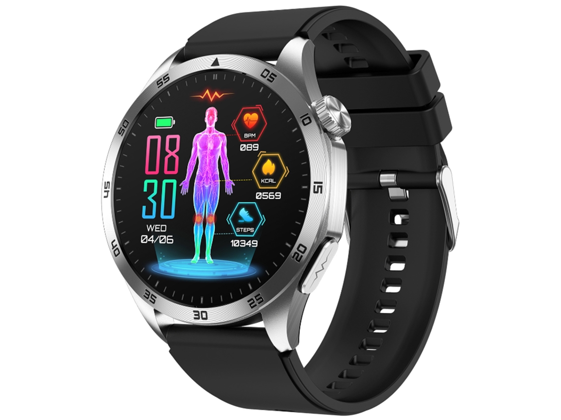 Reloj inteligente con control de azúcar en sangre, microcontrol de salud, detección de ácido úrico, llamadas Bluetooth y función SOS (negro) CHRONUS