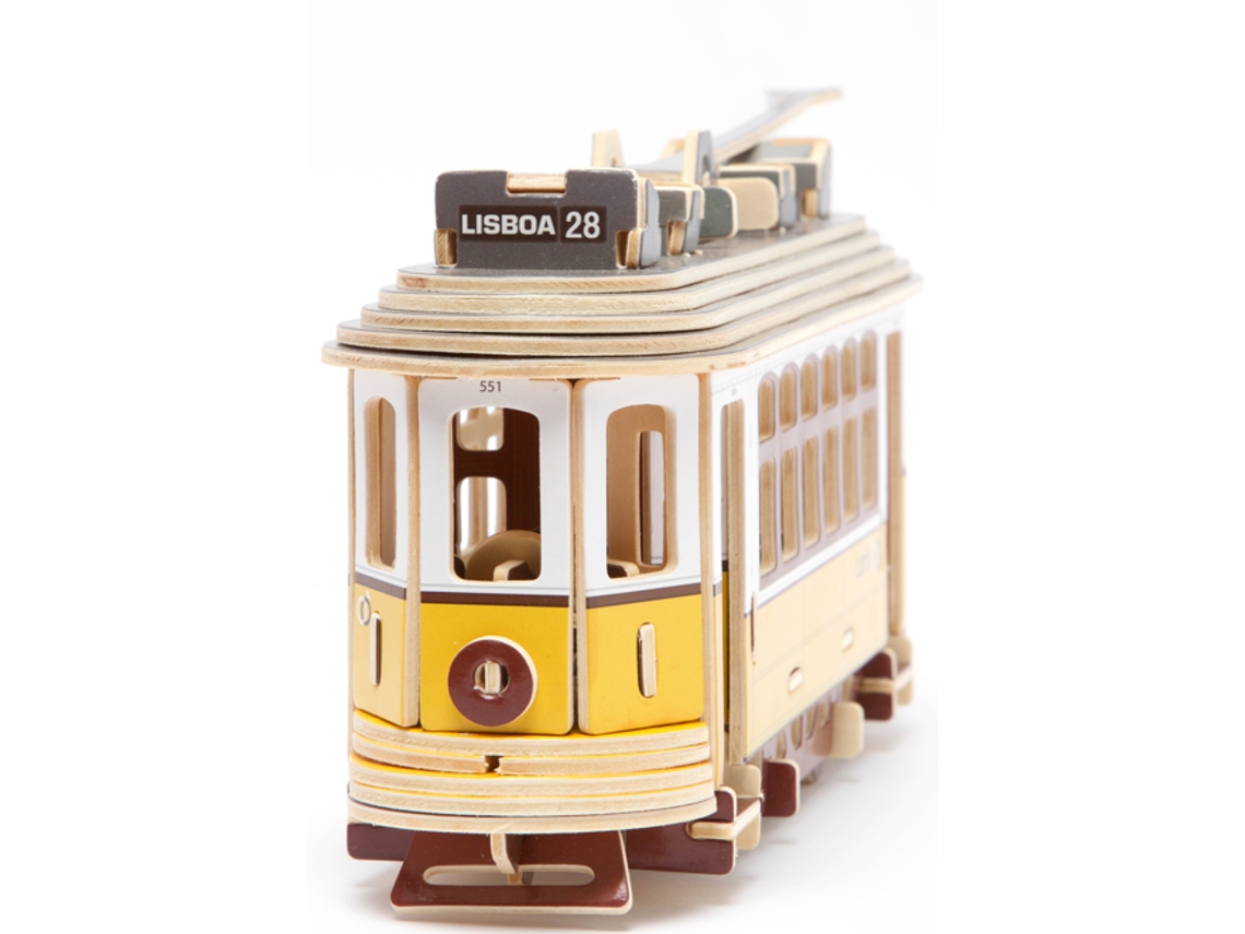 Puzzle 3D TRADEPORTUGAL de madera- Elétrico 28 de Lisboa  (Edad Mínima Recomendada: 10 años - 113 Piezas)