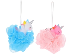 Juego De 2 Bolas Exfoliantes De Malla Con Diseño De Unicornio