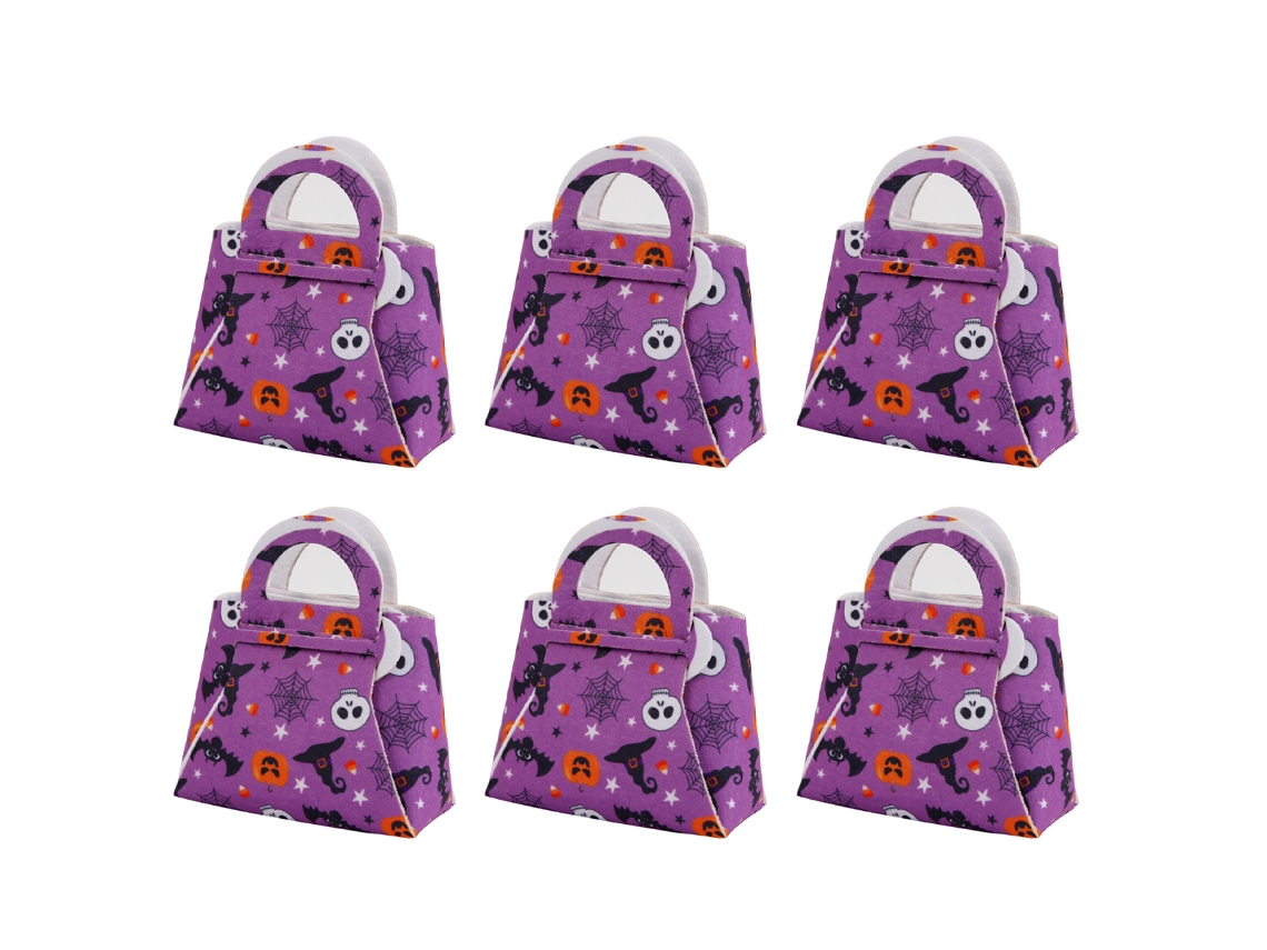 6 Bolsas Reutilizables de Halloween - Tradición de Dulces, Fantasmas y Calabazas NEVEANCE