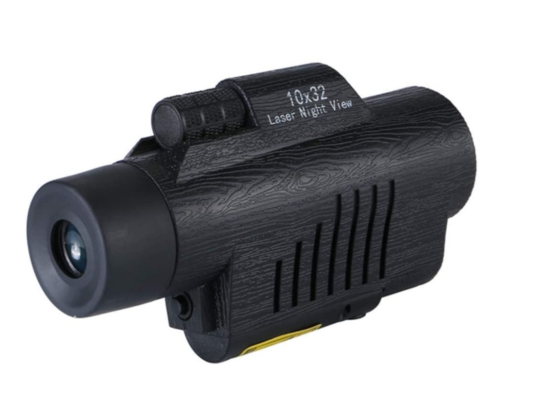 Monocular de visión nocturna, dispositivo láser de visión nocturna de 10 x 32, gran aumento, portátil, para adultos, Bestvite (negro)