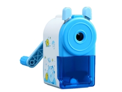 Sacapuntas Automático Y Manual Portátil Para Estudiantes Escolar Azul
