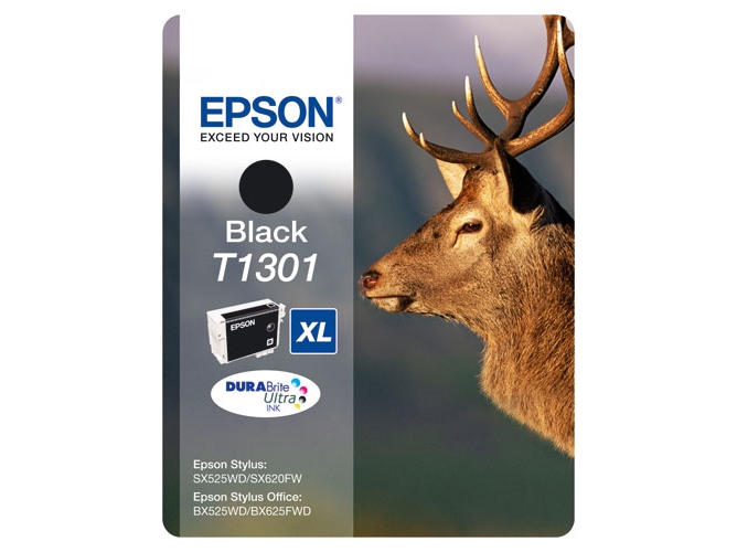 Cartucho de tinta original EPSON T1301 , C13T13014020 Negro Ciervo -
