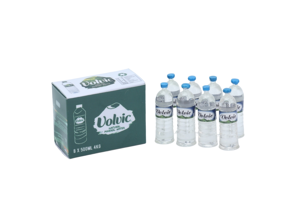 Botellas De Agua Mineral En Miniatura A Escala 1:12 Para Casa De Muñecas De Juguete De Plástico