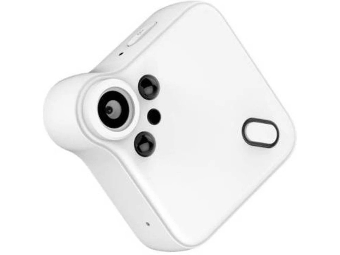 Mini cámara deportiva de 600 mAh con memoria externa, ideal para interiores y exteriores (blanco)