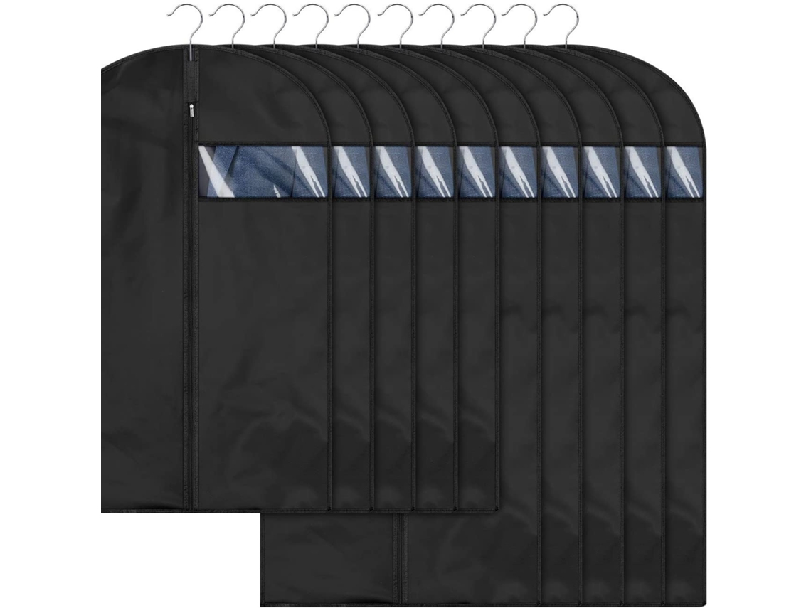 Bolsas para ropa Eifson con bolsillos transparentes, 5 paquetes de 47,3 y 5 de 65