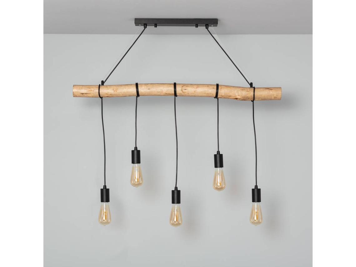 Lámpara de Suspensión LEDKIA Yagis (Negro - E27 x 5 - 40 W)