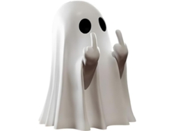 Estatua De Fantasma Con El Dedo Medio Levantado, Figura De Resina Grosera Para Halloween, Adorno Divertido 2024