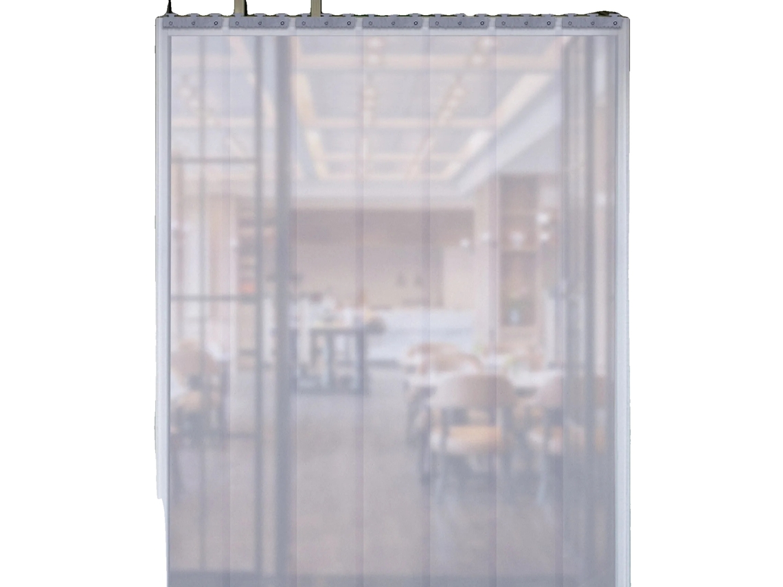 Cortina de puerta de tiras de PVC, fácil instalación, transparente