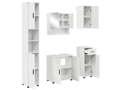 Maison Exclusive - Juego De Muebles De Baño Con Cajón Con Puerta 5 Pcs Brillante