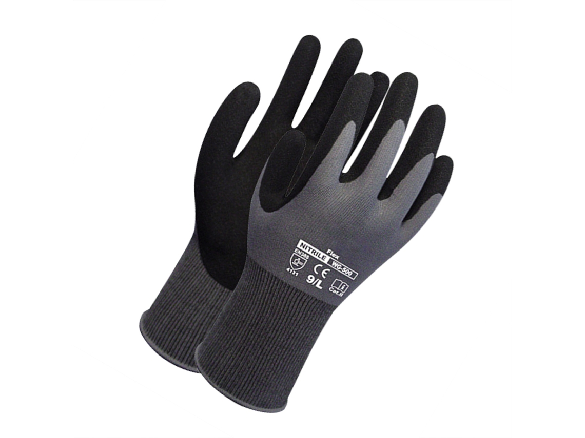 Guantes De Trabajo Con Impregnación De Nitrilo Para Jardinería Mantenimiento Almacén Hombre Mujer (negro Gris M) 3 Pares