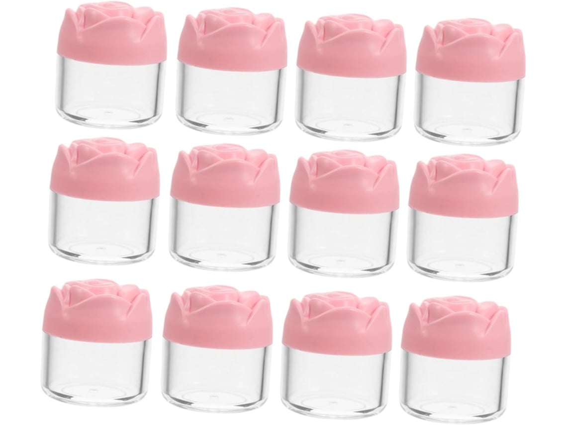 Conjunto De 12 Potes Em Formato De Rosa, Ideais Para Cosméticos, Loções E Maquiagem, Perfeitos Para Viagens.