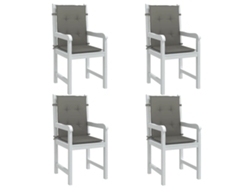 Cojines lumbares para sillas, 4 piezas, 100x50x4 cm, tejido mixto HARLANV1