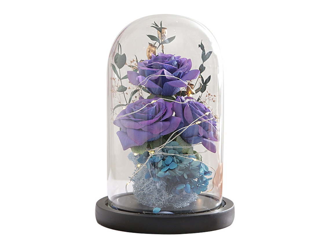 XYVONA Presentes Para Ela No Dia Dos Namorados, Rosa Galáxia Infinita Em Dome De Vidro Eterno