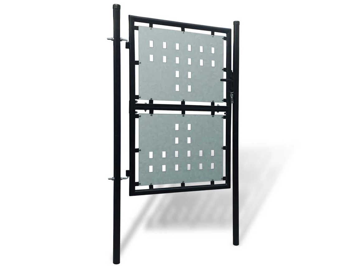 Maison Exclusive - Puerta De Valla Individual Negra De 100x200 Cm