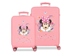 Juego de maletas Minnie Happy To Be Me rosa de Disney (46x65x23cm 91l)