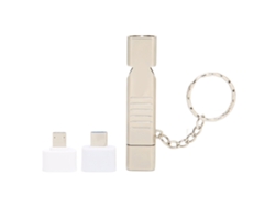 Unidad Flash Usb Whistle 64gb De Aleación De Aluminio, Resistente Al Agua Al Aire Libre, Usb2.0 Con Llavero, Color Plata