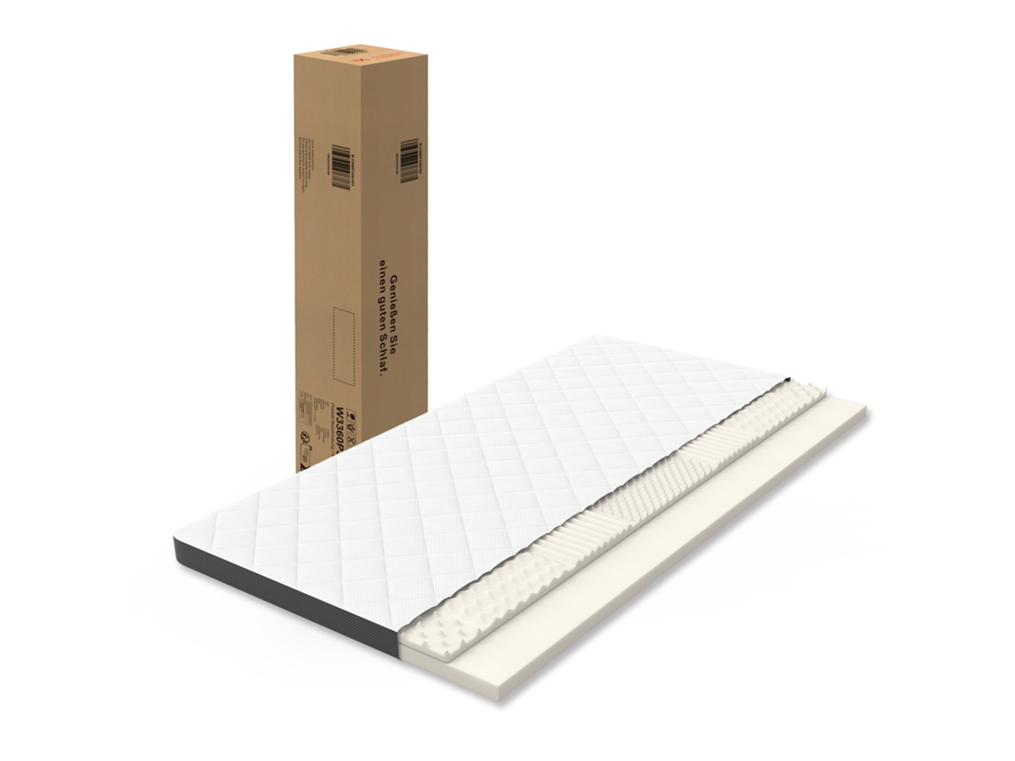 Colchón De Muelles 160x200 Cm - Confort H3, Espuma 7 Zonas, Soporte Lumbar - Blanco