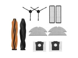 Kit de acessórios de reposição para aspirador robô D20 Pro/D20 Plus: peças principais, escovas laterais, filtro, esfregão e limpador de esfregão.