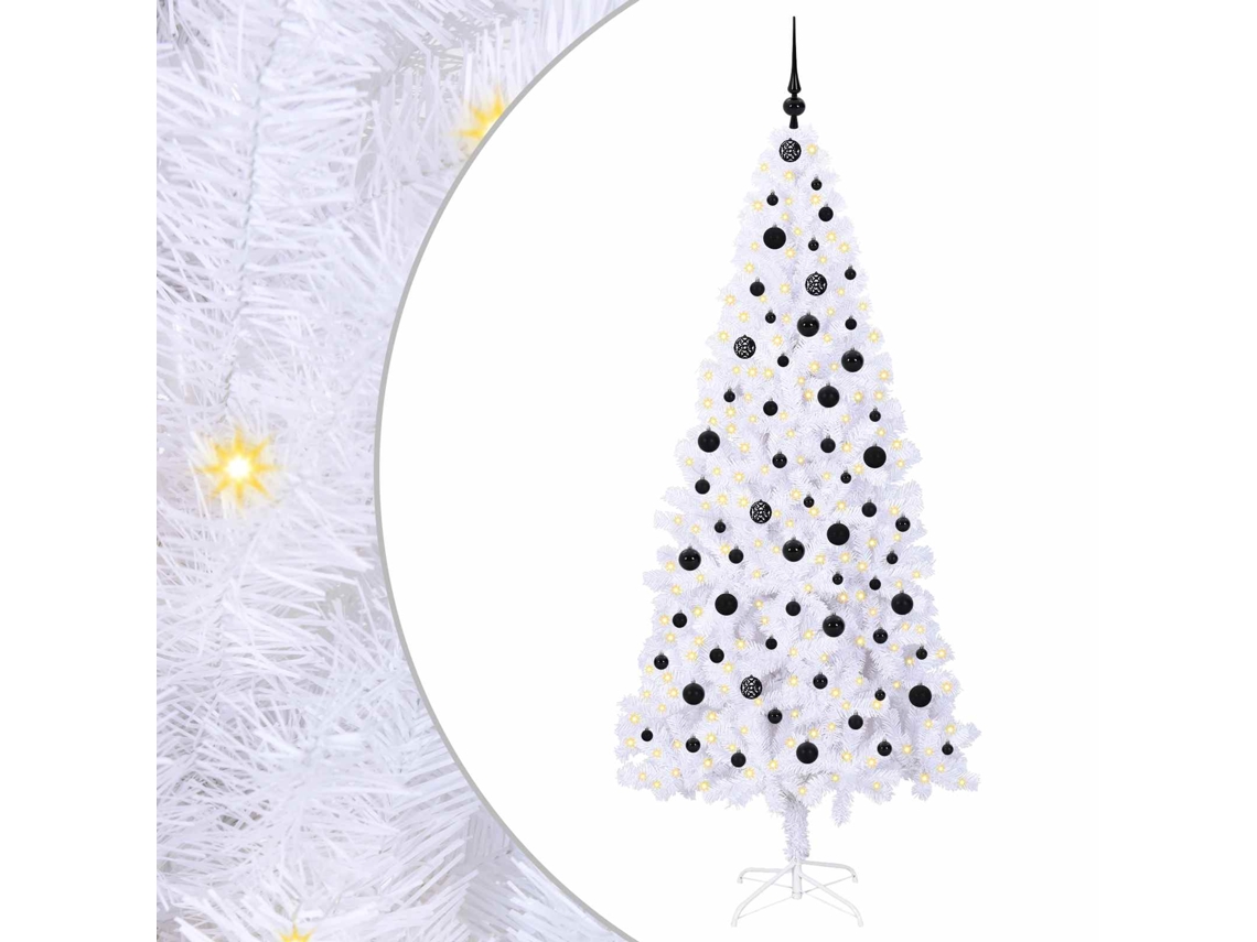 Decoración navideña de PVC blanca Vidaxl (210 cm)