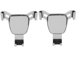 Soporte Ajustable De 2 Piezas Para Teléfono Móvil De Coche, Color Plata, Para Salpicadero.