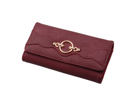 Cartera Fólio de Mujer ZMDECQNA Carteras Para Blocking Slim Rojo