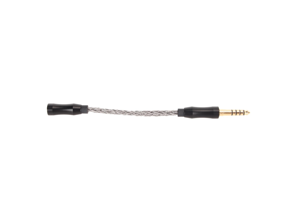 Adaptador De Fone De Ouvido 3.5mm Fêmea Estéreo Para 4.4mm Macho Balanceado Prateado Ouro Cobre Cristal Único 14cm