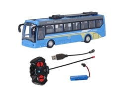 Ats-autobús Escolar Rc De Alta Simulación Con Control Remoto Cargable, Conducción En Todas Direcciones, Azul Para Niños