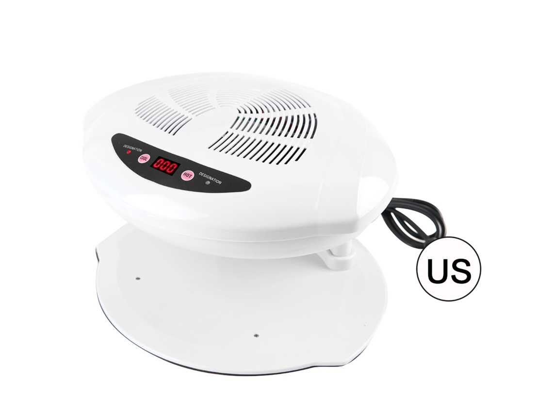 Secador De Unhas Com Ar Quente E Frio Fan Para Esmalte Ferramenta De Manicure Branco Com Luz Led E Sensor Automático