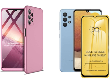 Carcasa y Protector Samsung A32 4G Slim armor 360º Rosa