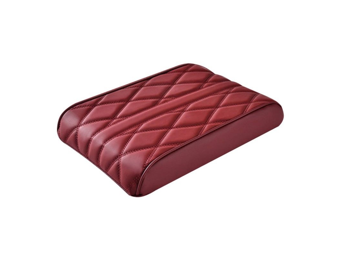 Protector De Reposabrazos De Cuero Para Coche, Estilo Universal - Funda Impermeable Para Consola Central, Cojín Para Suv/camioneta/vehículo, Rojo