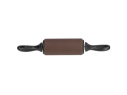 Rodillo antiadherente para pasteles, cocina y repostería, ABS y silicona, marrón, 24,5 cm