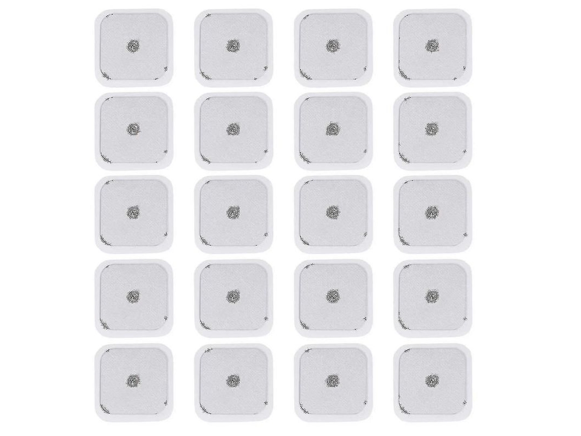20 Almohadillas De Electrodos Tens Autoadhesivas Reutilizables De 5x5 Cm Para La Unidad Tens Beurer.