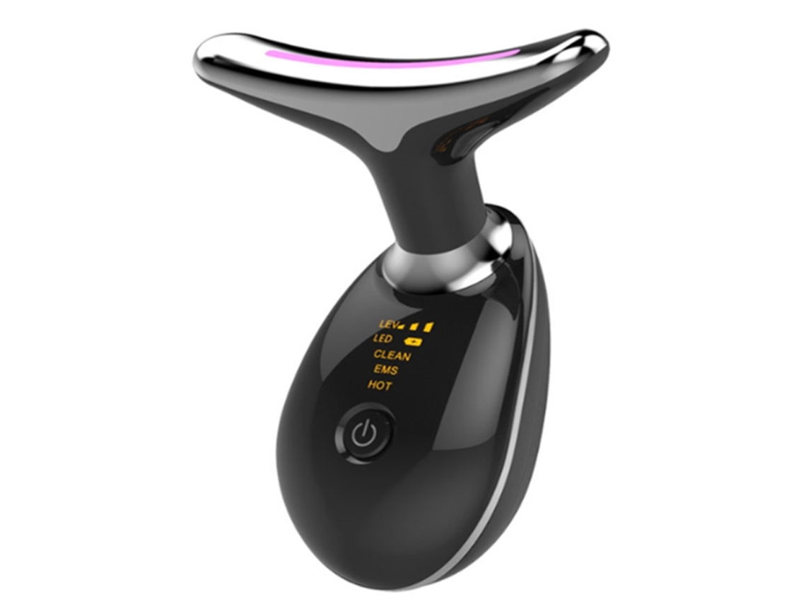 YEMAESRE Am-1081 Herramienta Reafirmante y Eliminación de Arrugas Facial y Cuello 3 Modos de Color Negro