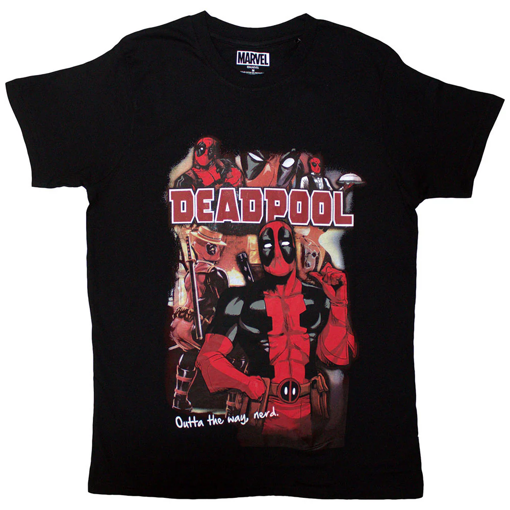 Rockinstone Unisex Marvel Comics Deadpool Outta The Way Nerd Camiseta Classic-xxl