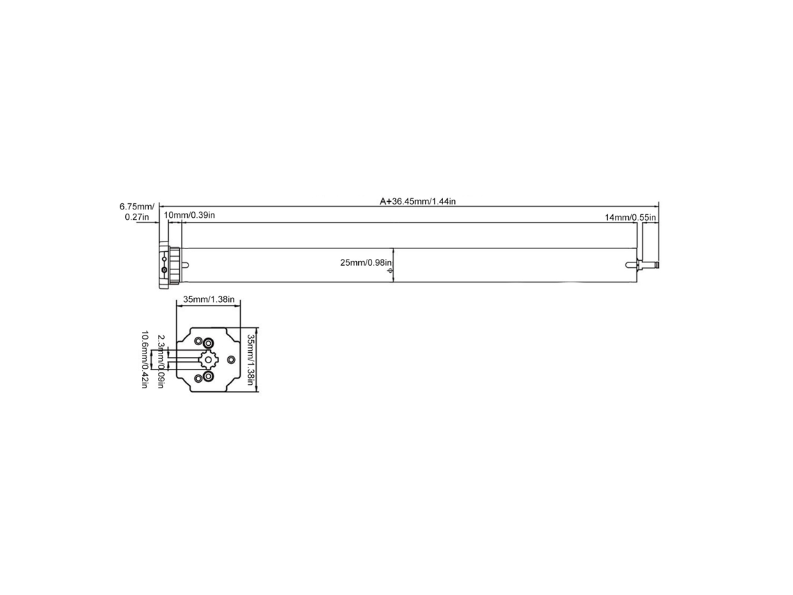 Motor de cortina inteligente con batería recargable, control por voz y aplicación, 25 mm, 5 V