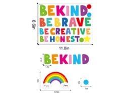 2026-3 Hoojas Pegatinas Pared Bonitas Diy Frases Inspiradoras Para Niños Cuarto Nursery Decoración Vinilo Removible