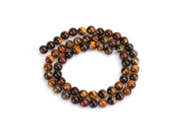Collar De 2 Piezas Con Colgante De Estrella Y Cadena Para Máscara Con Cuentas De Ojo De Tigre.