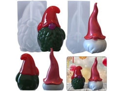Molde de silicona para velas navideñas Duende y Jabón (2 piezas)